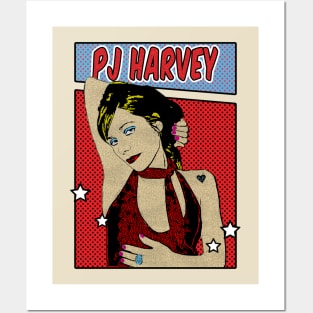 PJ Harvey Pop Art Comic Style Posters and Art